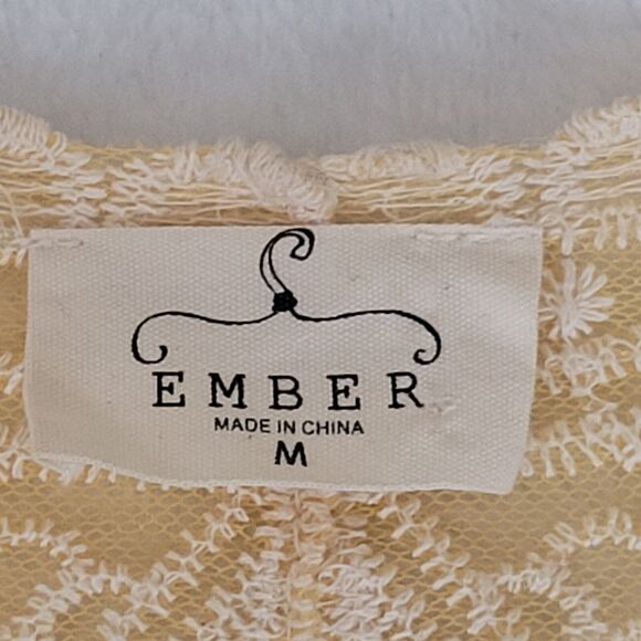 Boho Bohemian Hippie‎ Flower Power Floral Sunflower Embroidered Lace Duster Sz M - Picture 2 of 6